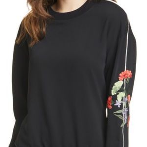 Ted Baker Banded Hem Embroidered Sweater